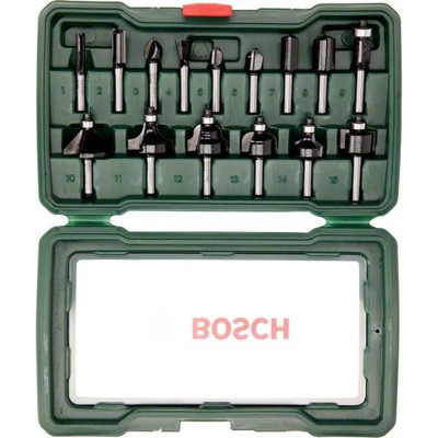 Produktbild von Bosch - Hartmetall-Fräser-Set xPromo, 15-teilig, Schaft-ø1/4"