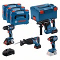 Produktbild von Bosch - Combo Kit Set mit 4x 18V: GSR 18V-90C/GDX 18V-210C/GBH18V-24C/GSA18V-28