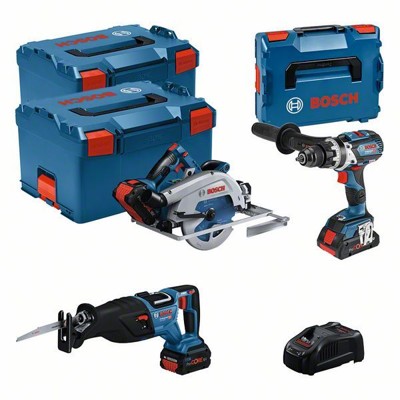 Produktbild von Bosch - Combo Kit Set mit 3x 18V: GSB 18V-110C/GKS 18V-68GC /GSA 18V-28 /3 x Ak