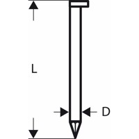 Produktbild von Bosch - D-Kopf Streifennagel SN34DK, blank, glatt, 75mm (2608200002)