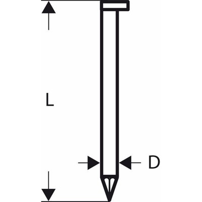 Produktbild von Bosch - D-Kopf Streifennagel SN34DK, blank, glatt, 80mm (2608200003)