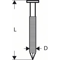 Produktbild von Bosch - Rundkopf-Streifennagel SN21, verzinkt, gerillt, 65mm (2608200039)