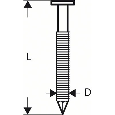 Produktbild von Bosch - Rundkopf-Streifennagel SN21, verzinkt, gerillt, 90mm (2608200038)