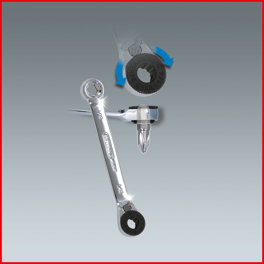 KSTOOLS GEARplus Mini-Bit-Umschalt-Ratschenringschlüssel 1/4"x1/4" Produktbild img6 L