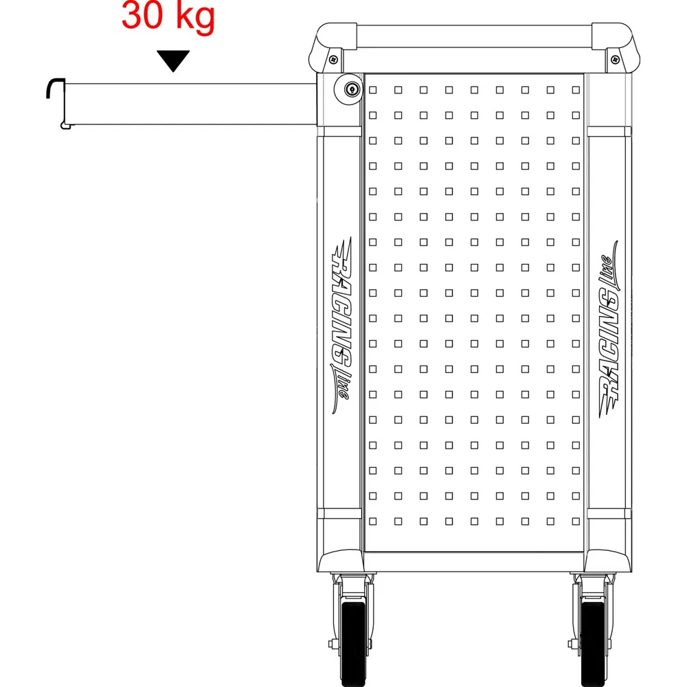 KSTOOLS RACINGline SCHWARZ/ROT Werkstattwagen mit 7 Schubladen und 215 Premium-Werkzeugen Produktbild img4 L