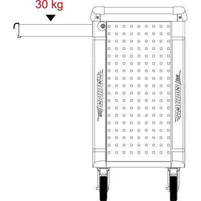 Produktbild von KSTOOLS® - RACINGline SCHWARZ/ROT Werkstattwagen mit 7 Schubladen und 515 Premi