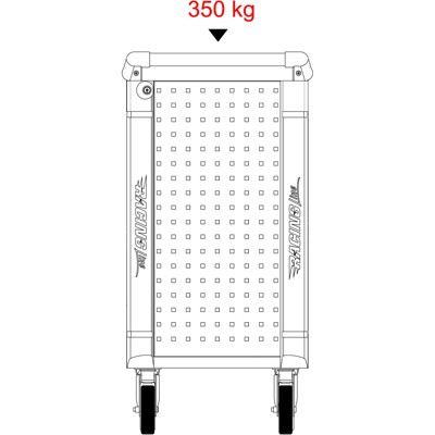 Produktbild von KSTOOLS® - RACINGline SCHWARZ/ROT Werkstattwagen mit 7 Schubladen und 515 Premi
