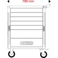 Produktbild von KSTOOLS® - RACINGline SCHWARZ/ROT Werkstattwagen mit 7 Schubladen und 515 Premi