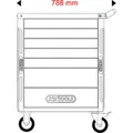 KSTOOLS RACINGline SCHWARZ/ROT Werkstattwagen mit 7 Schubladen und 215 Premium-Werkzeugen Produktbild img6 S