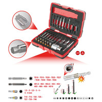 KSTOOLS 1/4" + 10mm Torx- und Innensechskant-Schrauben-Ausdreher-Satz, 34-teilig Produktbild