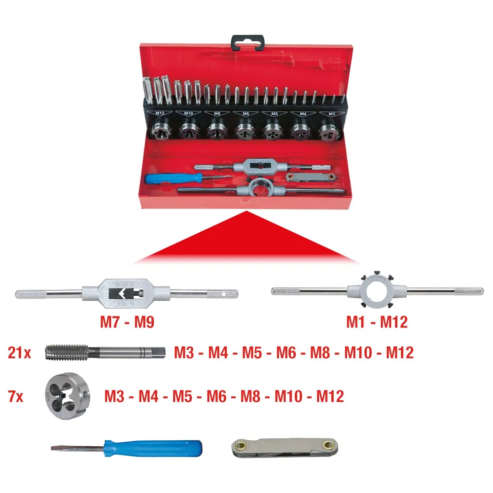 KSTOOLS HSS Gewindeschneidwerkzeug-Satz, 32-teilig Produktbild img5 L