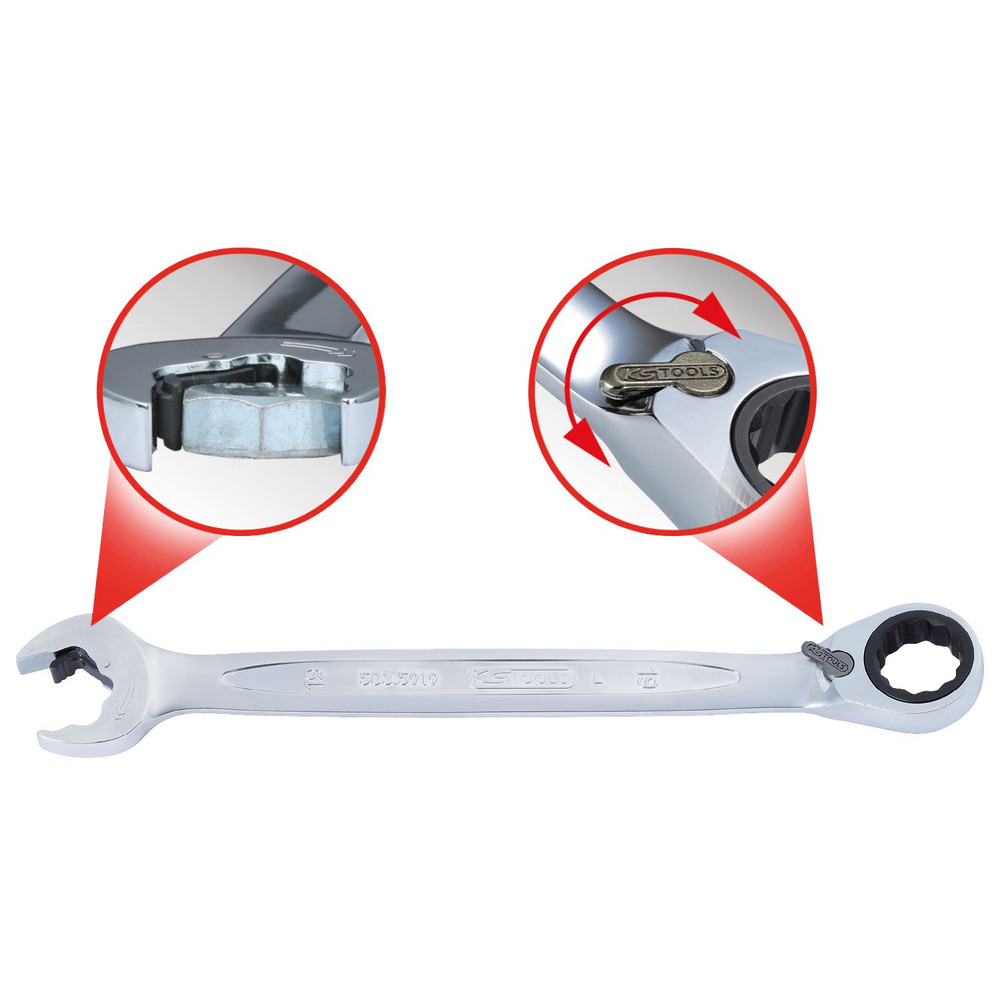 KSTOOLS DUO GEARplus Ringmaulschlüssel,Maul-Ratschenfunktion 8mm, umschaltbar Produktbild img16 L