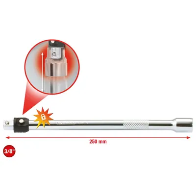 Produktbild von KSTOOLS® - 3/8" CHROMEplus Verlängerung mit Verriegelung, 250mm