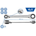 Brilliant Tools 4 in 1, Doppel-Ratschenringschlüssel, 10 x 13, 17 x 19mm Produktbild img1 S