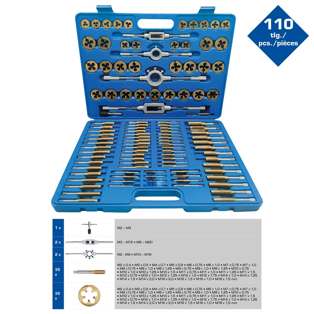 Brilliant Tools TiN Gewindeschneidwerkzeug-Satz, 110-teilig Produktbild img5 L