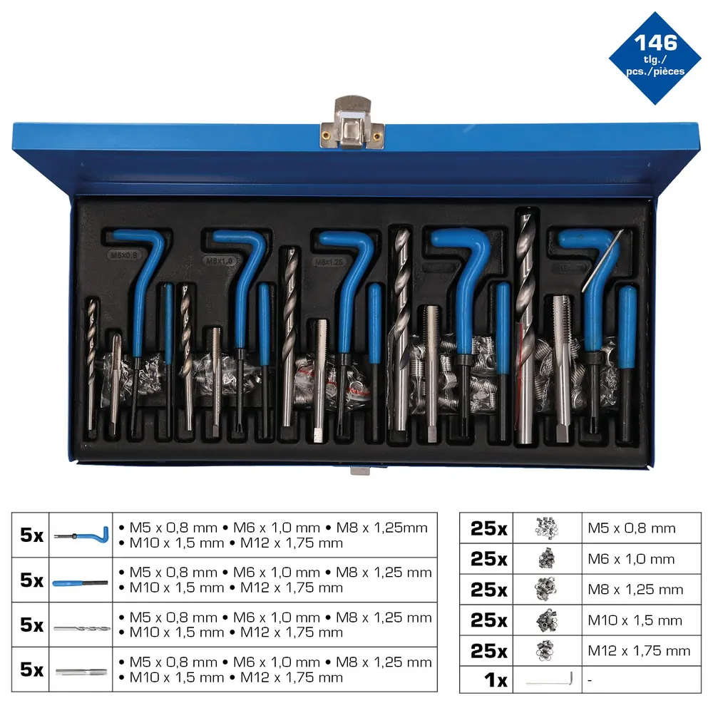Brilliant Tools Gewindereparatur-Satz, 131-teilig Produktbild img1 L