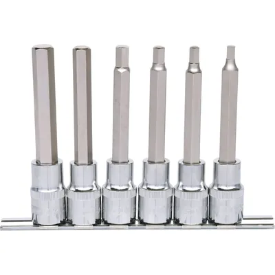 Produktbild von KSTOOLS® - 1/2" CHROMEplus Bit-Stecknuss-Satz Innensechskant, 6-teilig 5-12mm, 