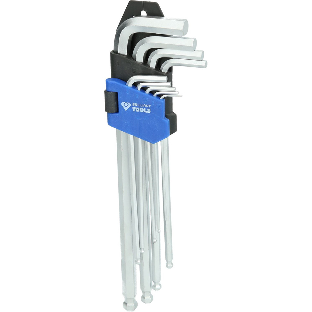 Brilliant Tools Winkelstiftschlüssel-Satz, 9-teilig, Innensechskant-Profil, lang Produktbild img12 L