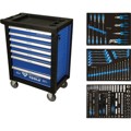 Produktbild von Brilliant Tools - BLAU/SILBER Werkstattwagen mit 7 Schubladen und 207 Premium-W