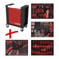 Produktbild von KSTOOLS® - Performanceplus Werkstattwagen-Satz P10 mit 241 Werkzeugen für 4 Sch