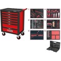 Produktbild von KSTOOLS® - RACINGline SCHWARZ/ROT Werkstattwagen mit 7 Schubladen und 598 Premi