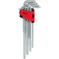 Produktbild von KSTOOLS® - Fünfstern-Winkelstiftschlüssel-Satz, Bohrung, lang, 10-teilig