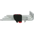 Produktbild von KSTOOLS® - Fünfstern-Winkelstiftschlüssel-Satz, Bohrung, lang, 10-teilig