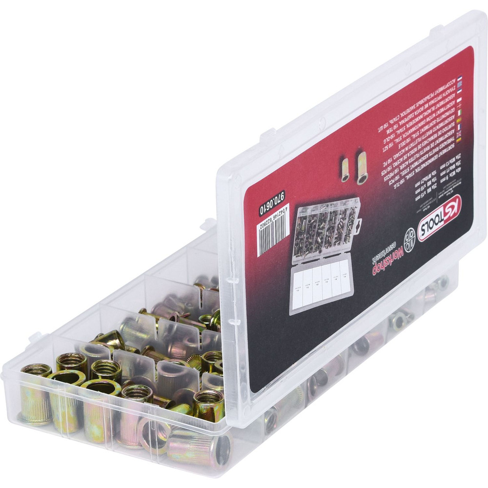 KSTOOLS Sortiment Gewindenieten, Stahl, M3 x 9mm - M10 x 21mm, 150-teilig Produktbild img2 L