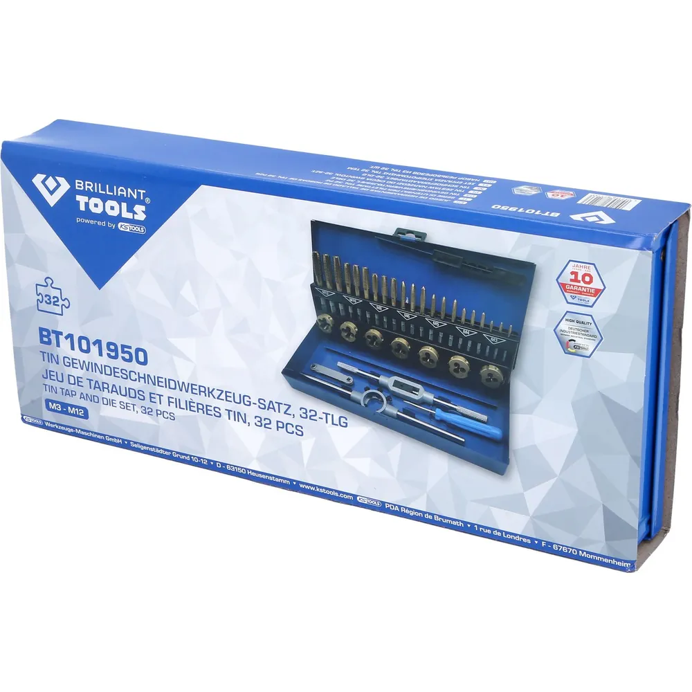 Brilliant Tools TiN Gewindeschneidwerkzeug-Satz, 32-teilig Produktbild img14 L