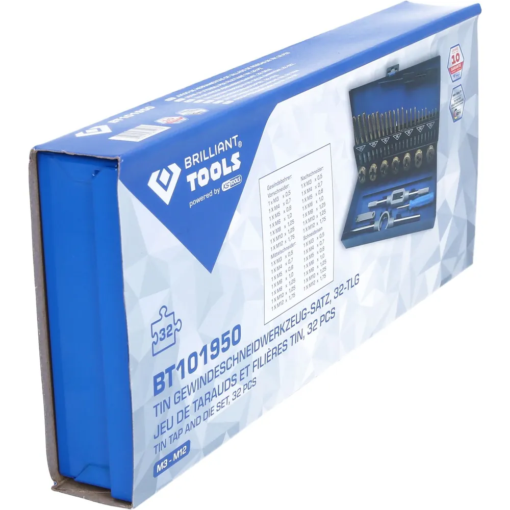 Brilliant Tools TiN Gewindeschneidwerkzeug-Satz, 32-teilig Produktbild img15 L