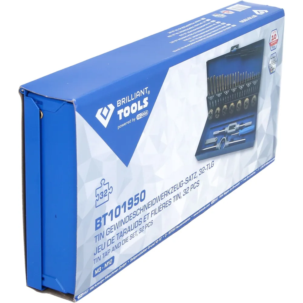 Brilliant Tools TiN Gewindeschneidwerkzeug-Satz, 32-teilig Produktbild img17 L