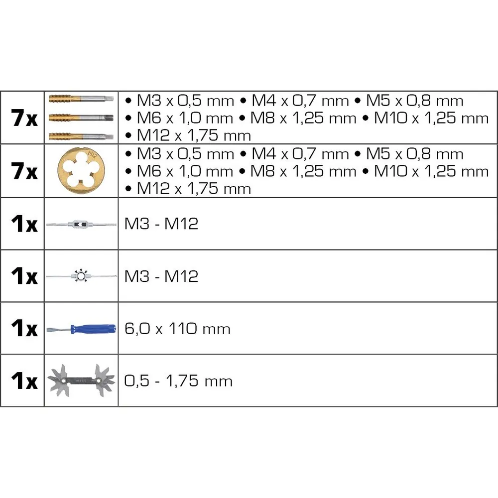 Brilliant Tools TiN Gewindeschneidwerkzeug-Satz, 32-teilig Produktbild img10 L