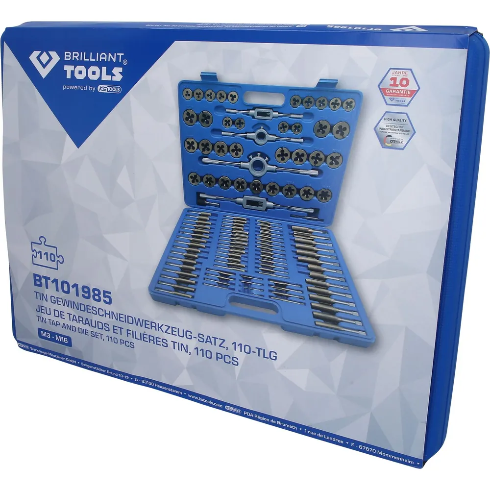 Brilliant Tools TiN Gewindeschneidwerkzeug-Satz, 110-teilig Produktbild img17 L