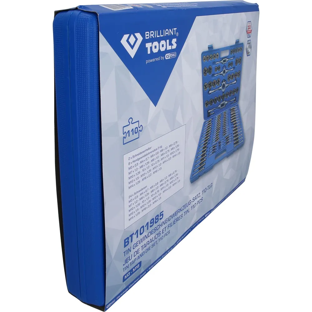Brilliant Tools TiN Gewindeschneidwerkzeug-Satz, 110-teilig Produktbild img18 L