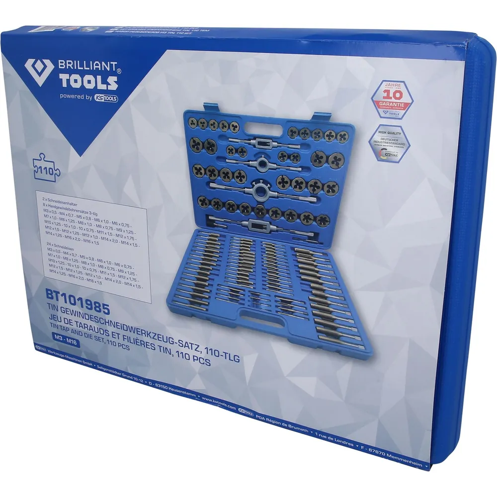Brilliant Tools TiN Gewindeschneidwerkzeug-Satz, 110-teilig Produktbild img19 L