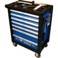 Produktbild von Brilliant Tools - BLAU/SILBER Werkstattwagen mit 7 Schubladen und 207 Premium-W
