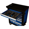 Produktbild von Brilliant Tools - BLAU/SILBER Werkstattwagen mit 7 Schubladen und 207 Premium-W