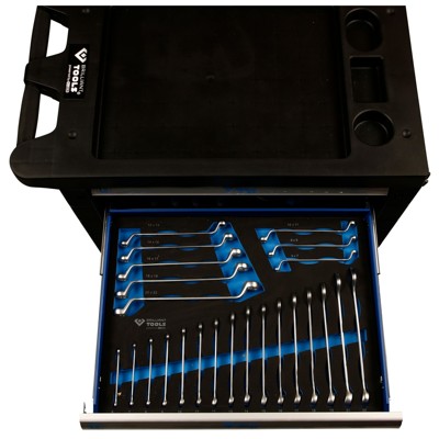 Produktbild von Brilliant Tools - BLAU/SILBER Werkstattwagen mit 7 Schubladen und 207 Premium-W