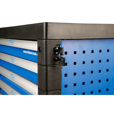 Produktbild von Brilliant Tools - BLAU/SILBER Werkstattwagen mit 7 Schubladen und 207 Premium-W