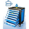 Produktbild von Brilliant Tools - Werkstattwagen mit 7 Schubladen und 473 Werkzeugen