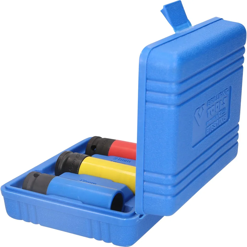 Brilliant Tools 1/2" Alu-Felgen-Kraft-Stecknuss-Satz, 17 / 19 / 21mm, 3-teilig Produktbild img12 L