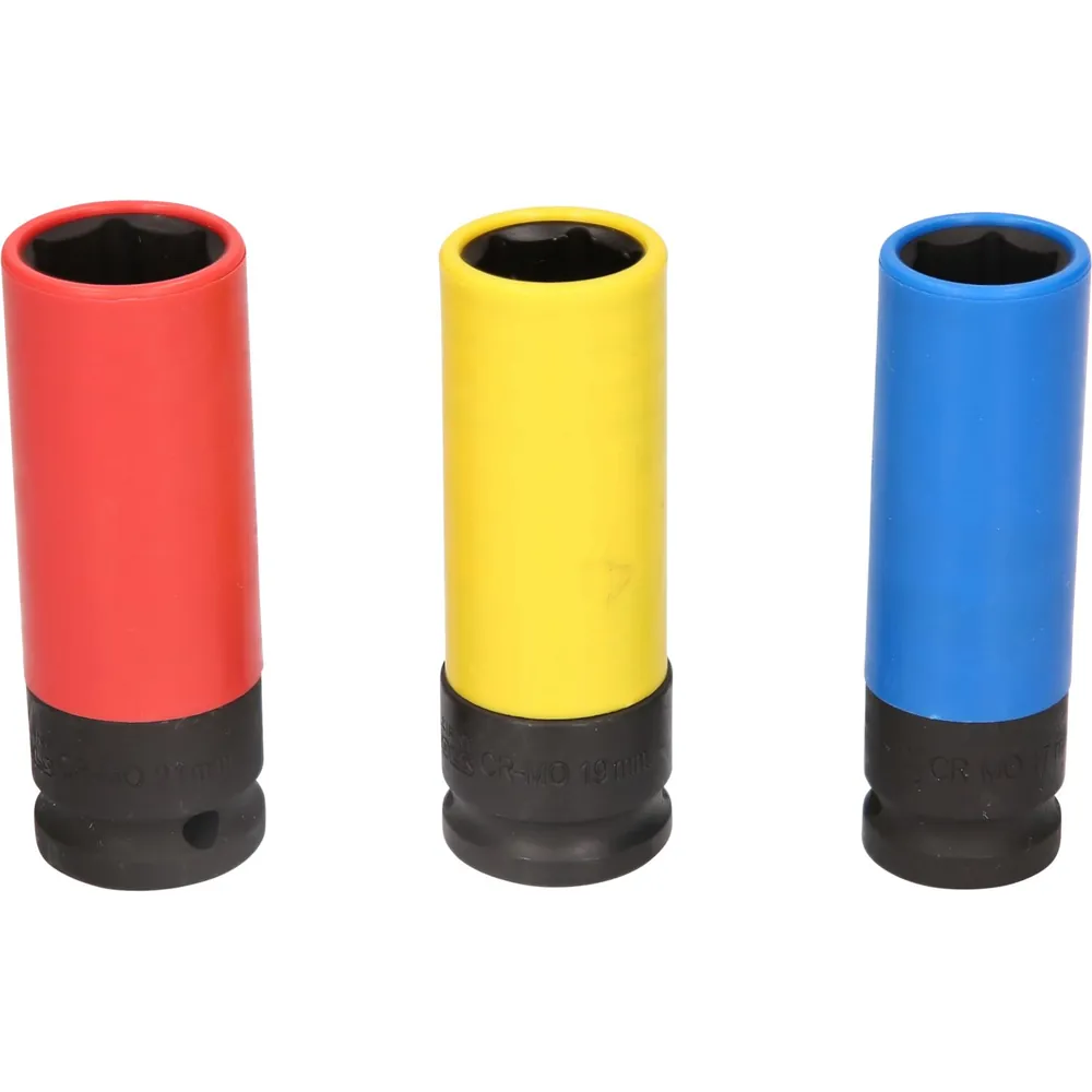 Brilliant Tools 1/2" Alu-Felgen-Kraft-Stecknuss-Satz, 17 / 19 / 21mm, 3-teilig Produktbild img3 L