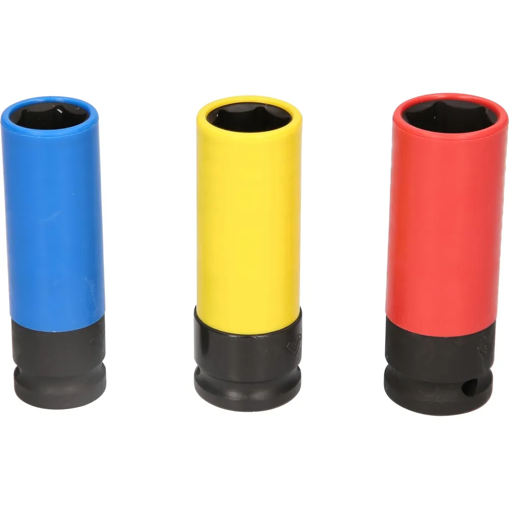 Brilliant Tools 1/2" Alu-Felgen-Kraft-Stecknuss-Satz, 17 / 19 / 21mm, 3-teilig Produktbild img5 L