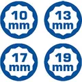 Brilliant Tools 4 in 1, Doppel-Ratschenringschlüssel, 10 x 13, 17 x 19mm Produktbild img11 S