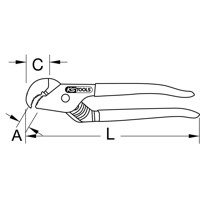 Produktbild von KSTOOLS® - Spezialrohrzange, 4-fach verstellbar, 242mm