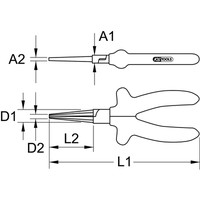 Produktbild von KSTOOLS® - 1000V Langbeck-Rundzange, 160mm