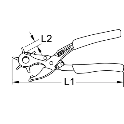 Produktbild von KSTOOLS® - Revolverlochzange, hebelübersetzt, 250mm
