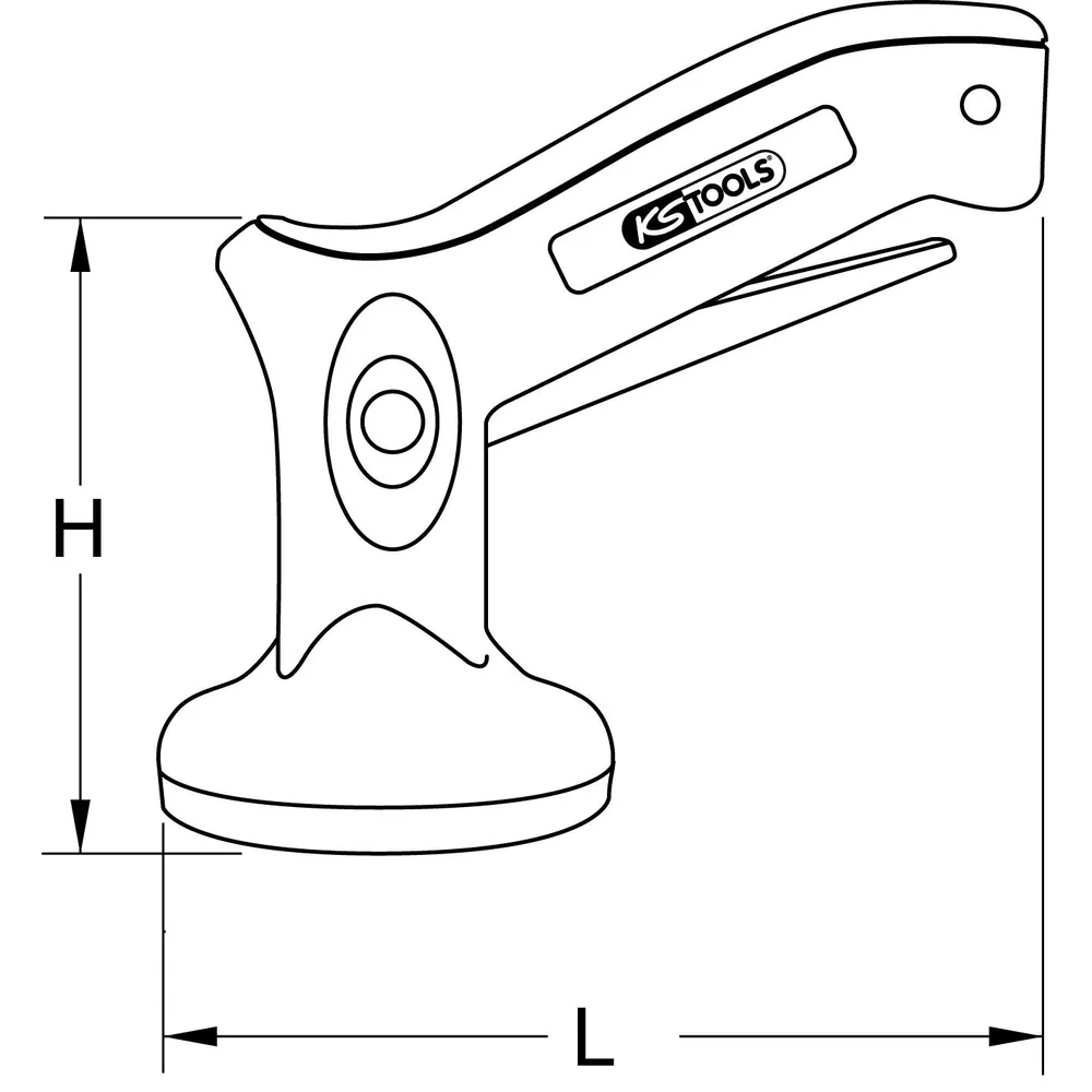KSTOOLS Einhand-Mini-Saugheber, 8kg, Ø 70mm Produktbild img5 L