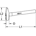 Produktbild von KSTOOLS® - Vorschlaghammer mit Hickorystiel, 8000g