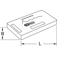 KSTOOLS Reibebrett, Hartkunststoff, 150x270mm Produktbild